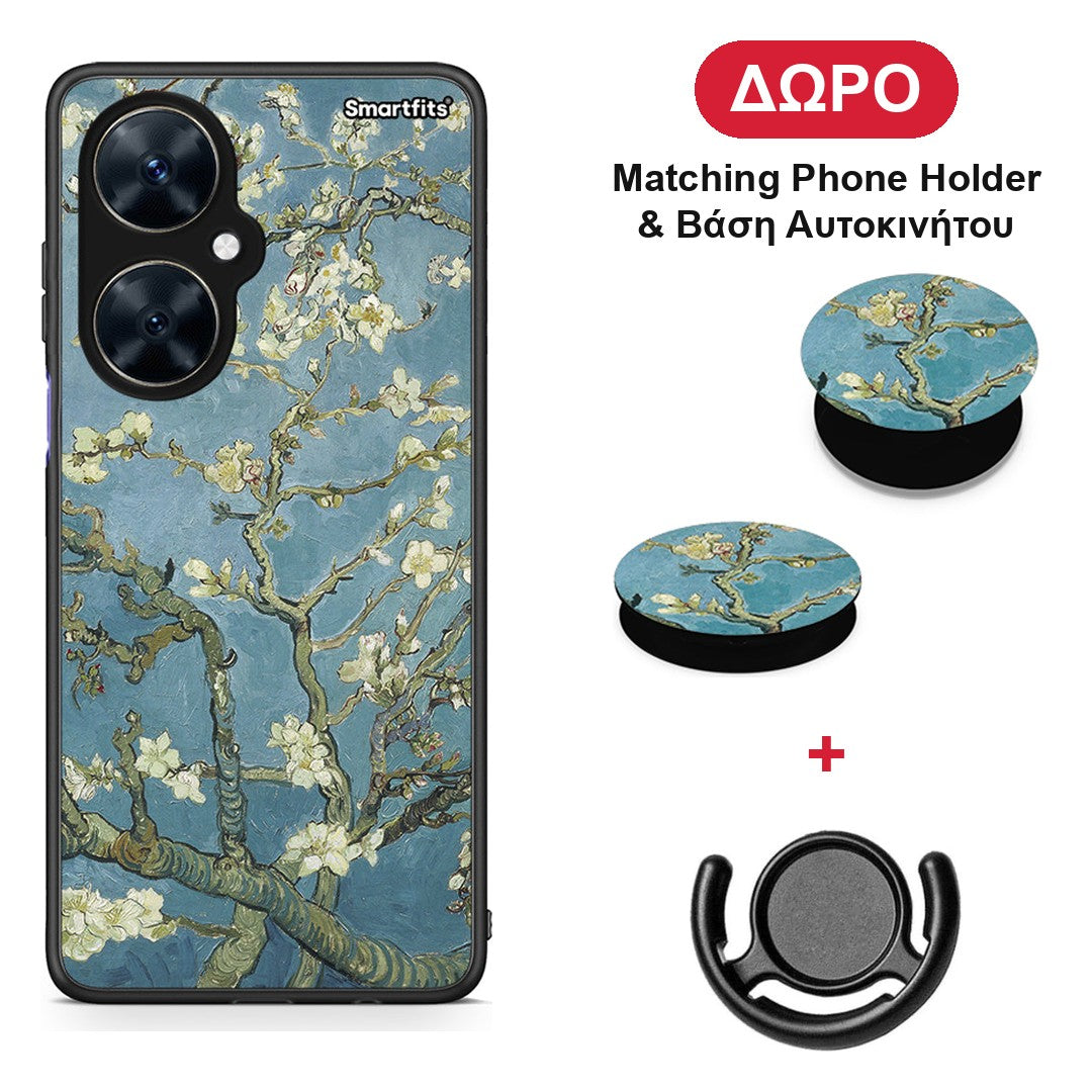 White Blossoms - Huawei Nova 11i θήκη + Δώρο Phone Holder & Βάση Αυτοκινήτου