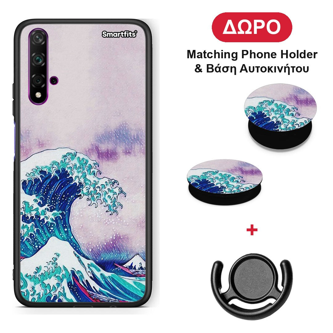 Blue Waves - Huawei Nova 5T / Honor 20 θήκη + Δώρο Phone Holder & Βάση Αυτοκινήτου