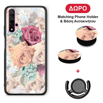 Floral Bouquet - Huawei Nova 5T / Honor 20 θήκη + Δώρο Phone Holder & Βάση Αυτοκινήτου