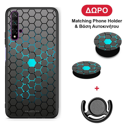Geometric Hexagonal - Huawei Nova 5T / Honor 20 θήκη + Δώρο Phone Holder & Βάση Αυτοκινήτου