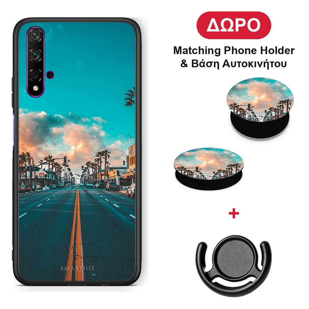 Landscape City - Huawei Nova 5T / Honor 20 θήκη + Δώρο Phone Holder & Βάση Αυτοκινήτου