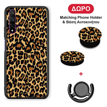 Animal Leopard - Huawei Nova 5T / Honor 20 θήκη + Δώρο Phone Holder & Βάση Αυτοκινήτου
