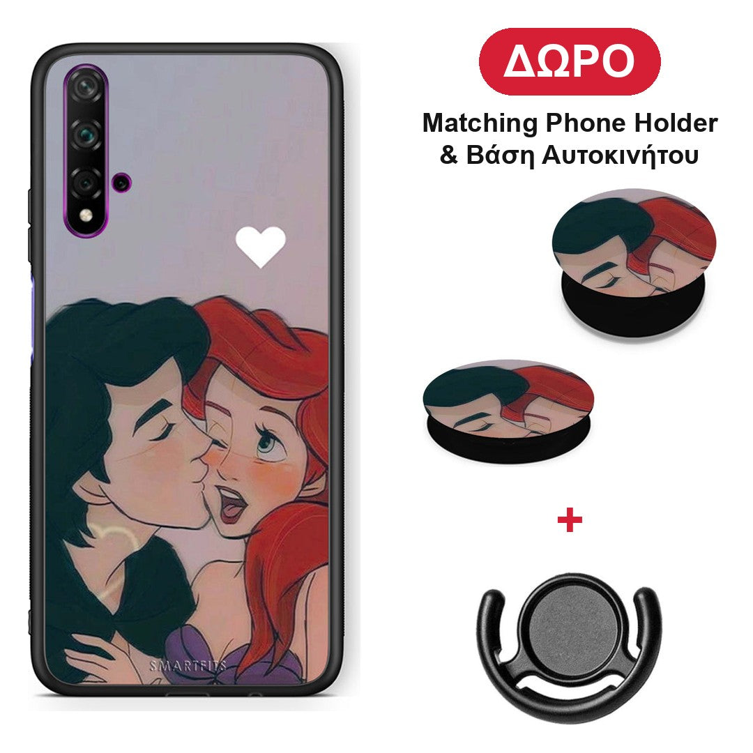 Mermaid Couple - Huawei Nova 5T / Honor 20 θήκη + Δώρο Phone Holder & Βάση Αυτοκινήτου