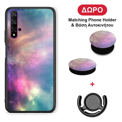 Galactic Rainbow - Huawei Nova 5T / Honor 20 θήκη + Δώρο Phone Holder & Βάση Αυτοκινήτου