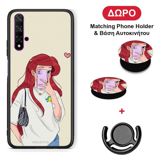 Walking Mermaid - Huawei Nova 5T / Honor 20 θήκη + Δώρο Phone Holder & Βάση Αυτοκινήτου