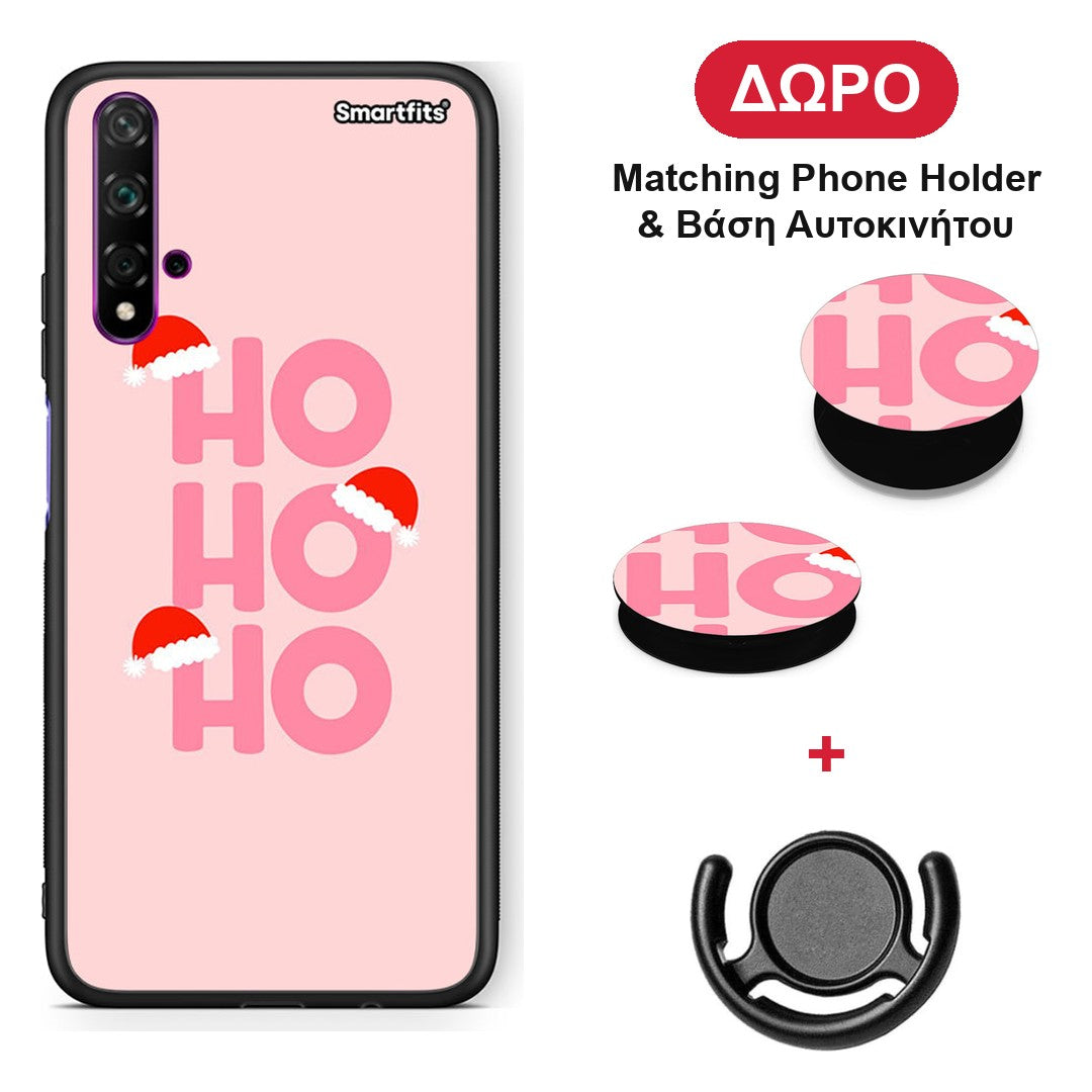 Xmas Ho Ho Ho - Huawei Nova 5T / Honor 20 θήκη + Δώρο Phone Holder & Βάση Αυτοκινήτου