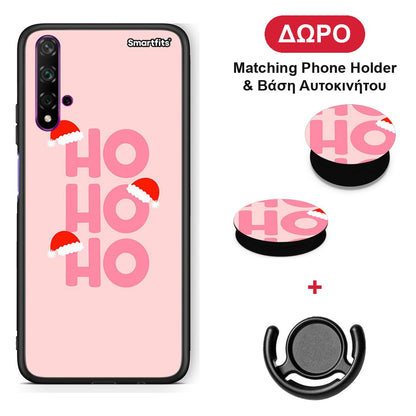 Xmas Ho Ho Ho - Huawei Nova 5T / Honor 20 θήκη + Δώρο Phone Holder & Βάση Αυτοκινήτου