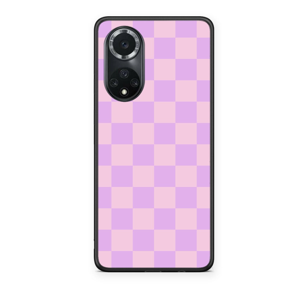 Θήκη Huawei Nova 9 / Honor 50 Lavender and Pink Checkerboard από τη Smartfits με σχέδιο στο πίσω μέρος και μαύρο περίβλημα | Huawei Nova 9 / Honor 50 Lavender and Pink Checkerboard case with colorful back and black bezels