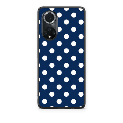 Θήκη Huawei Nova 9 / Honor 50 White Large Polka Dots on Navy από τη Smartfits με σχέδιο στο πίσω μέρος και μαύρο περίβλημα | Huawei Nova 9 / Honor 50 White Large Polka Dots on Navy case with colorful back and black bezels