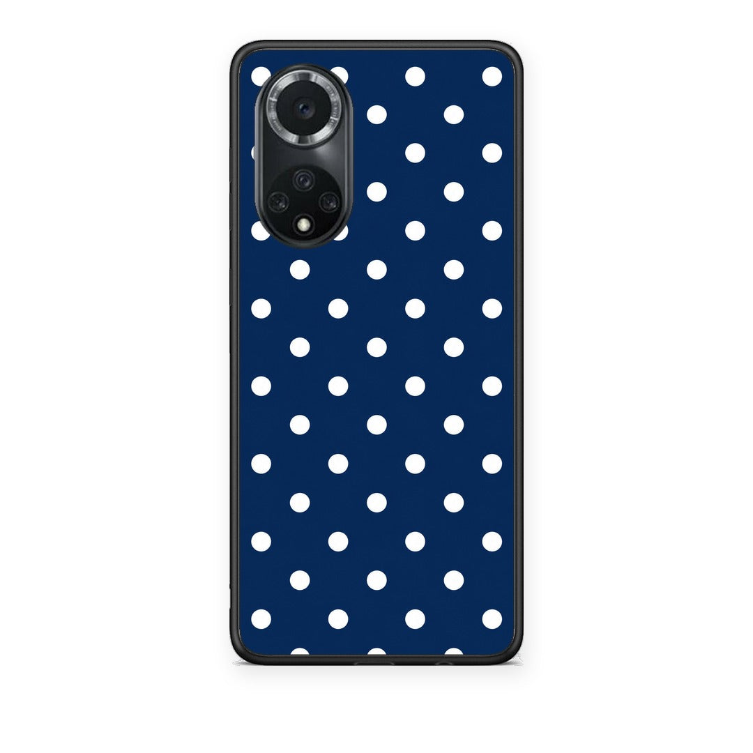 Θήκη Huawei Nova 9 / Honor 50 White Small Polka Dots on Navy από τη Smartfits με σχέδιο στο πίσω μέρος και μαύρο περίβλημα | Huawei Nova 9 / Honor 50 White Small Polka Dots on Navy case with colorful back and black bezels