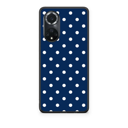 Θήκη Huawei Nova 9 / Honor 50 White Small Polka Dots on Navy από τη Smartfits με σχέδιο στο πίσω μέρος και μαύρο περίβλημα | Huawei Nova 9 / Honor 50 White Small Polka Dots on Navy case with colorful back and black bezels
