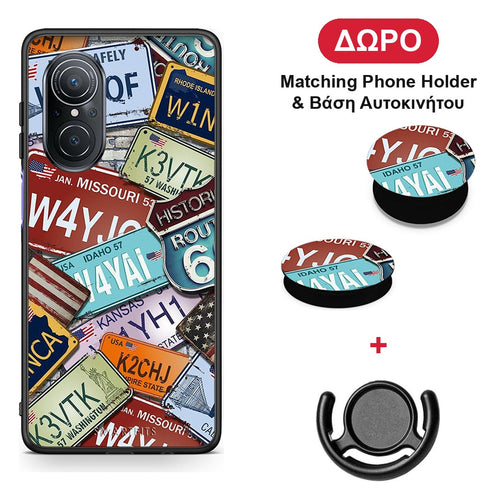 Car Plates - Huawei Nova 9 SE θήκη + Δώρο Phone Holder & Βάση Αυτοκινήτου