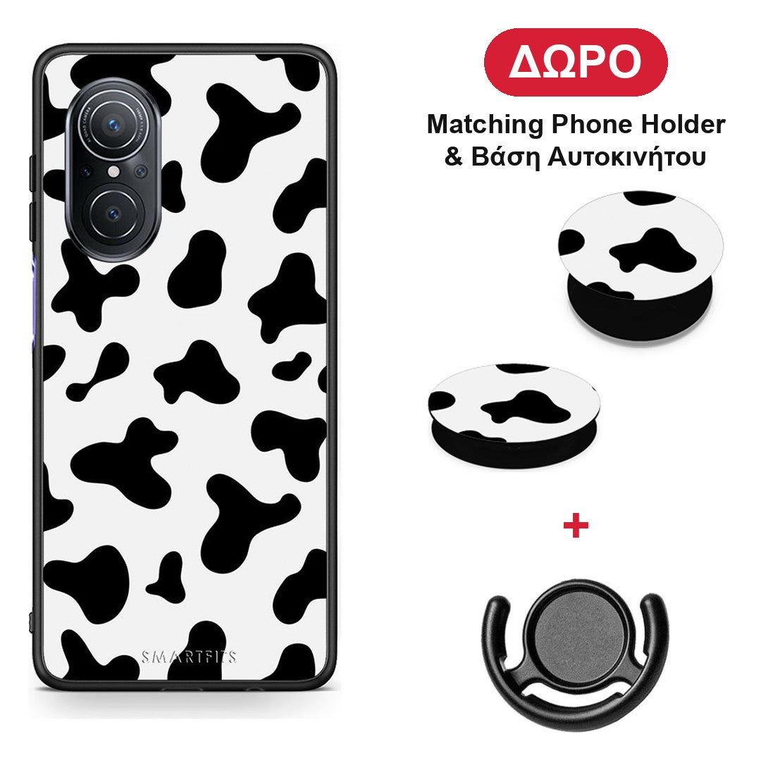 Cow Print - Huawei Nova 9 SE θήκη + Δώρο Phone Holder & Βάση Αυτοκινήτου