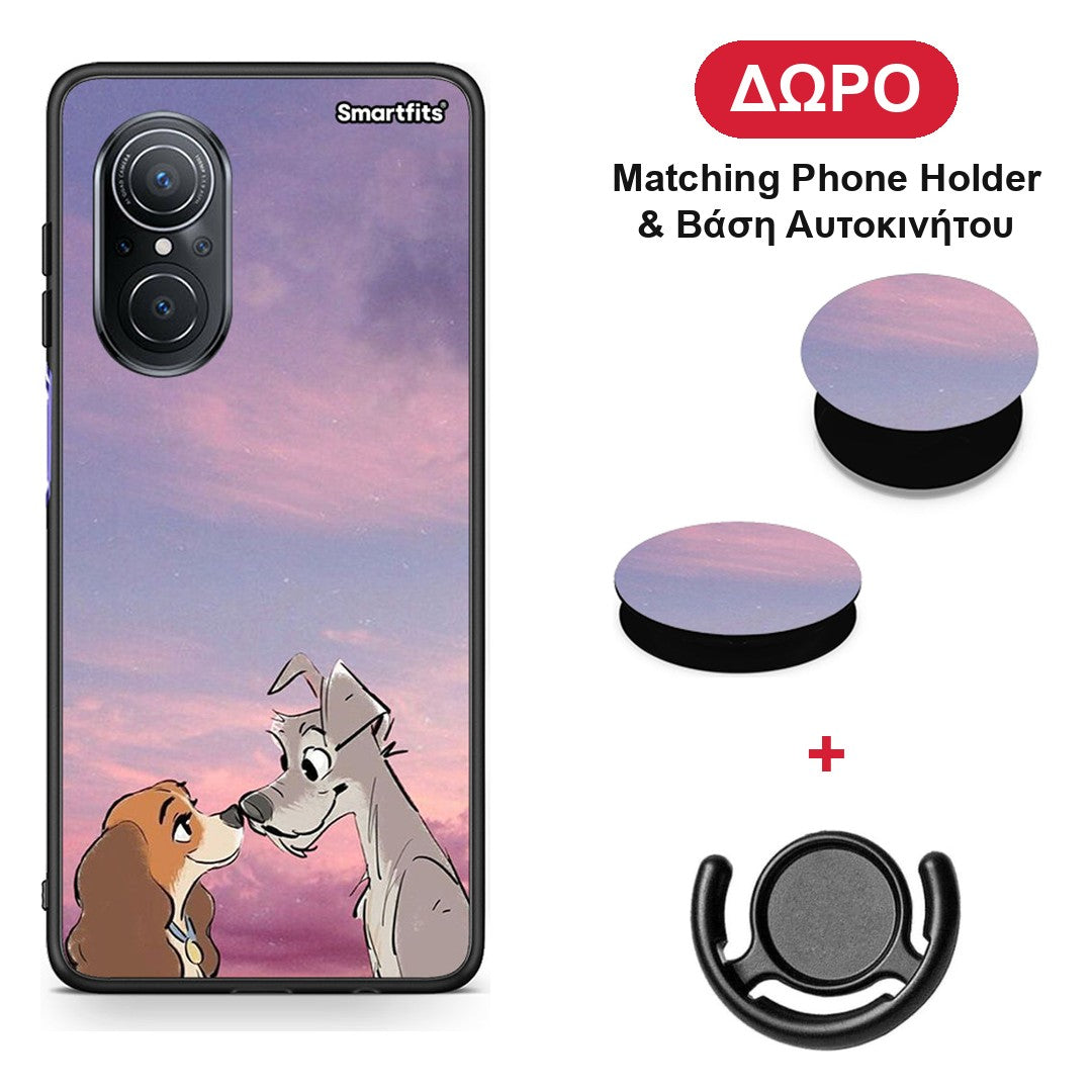 Lady And Tramp - Huawei Nova 9 SE θήκη + Δώρο Phone Holder & Βάση Αυτοκινήτου