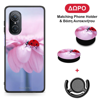 Ladybug Flower - Huawei Nova 9 SE θήκη + Δώρο Phone Holder & Βάση Αυτοκινήτου