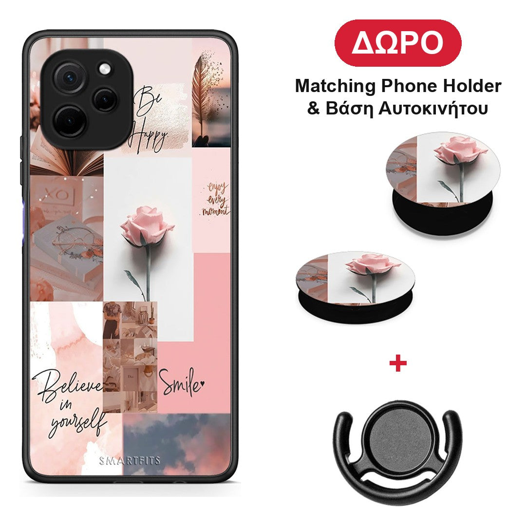 Aesthetic Collage - Huawei Nova Y61 θήκη + Δώρο Phone Holder & Βάση Αυτοκινήτου