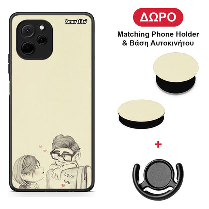 Carl And Ellie - Huawei Nova Y61 θήκη + Δώρο Phone Holder & Βάση Αυτοκινήτου