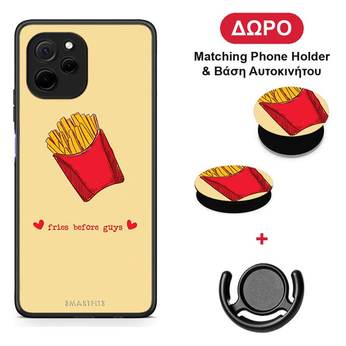 Fries Before Guys - Huawei Nova Y61 θήκη + Δώρο Phone Holder & Βάση Αυτοκινήτου