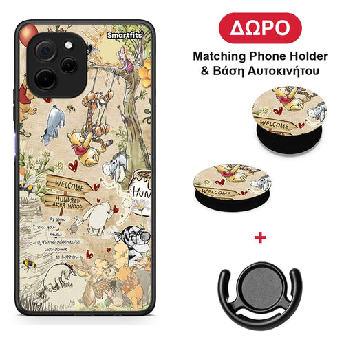 Happy Friends - Huawei Nova Y61 θήκη + Δώρο Phone Holder & Βάση Αυτοκινήτου