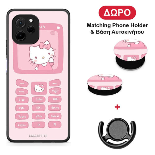 Hello Kitten - Huawei Nova Y61 θήκη + Δώρο Phone Holder & Βάση Αυτοκινήτου