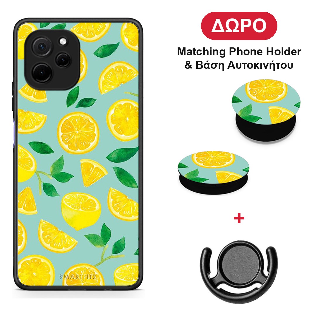 Lemons - Huawei Nova Y61 θήκη + Δώρο Phone Holder & Βάση Αυτοκινήτου
