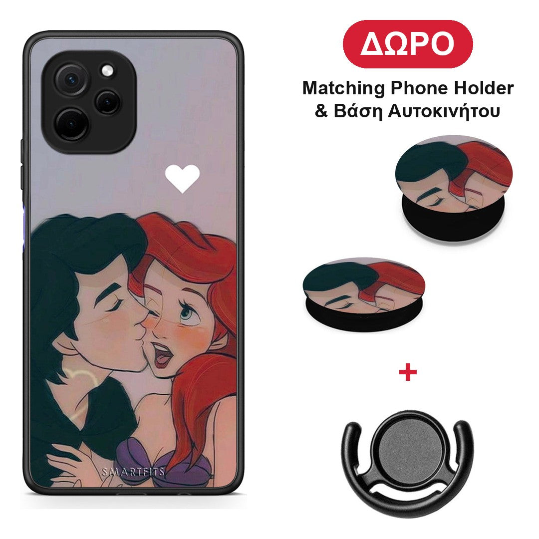 Mermaid Couple - Huawei Nova Y61 θήκη + Δώρο Phone Holder & Βάση Αυτοκινήτου