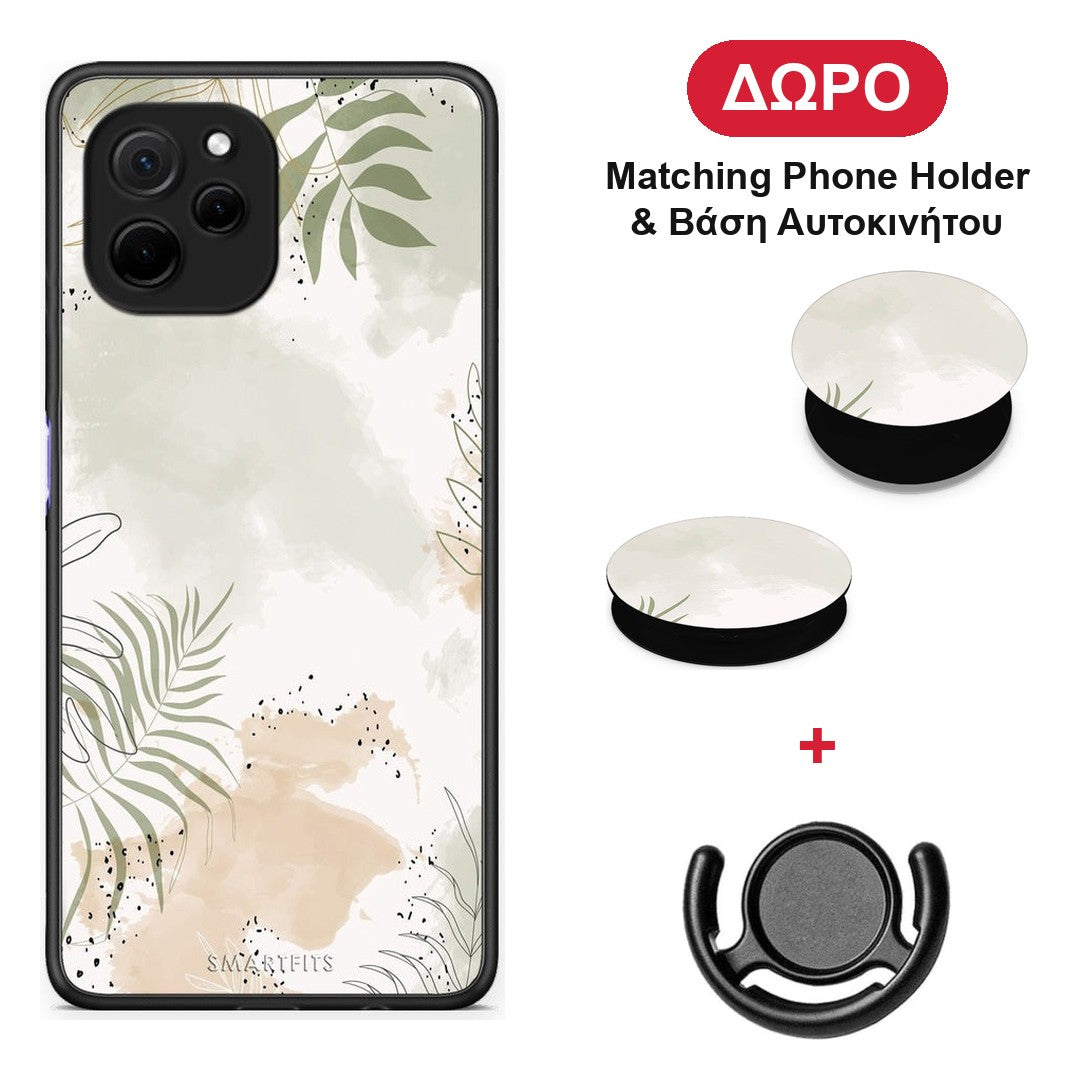 Nude Plants - Huawei Nova Y61 θήκη + Δώρο Phone Holder & Βάση Αυτοκινήτου