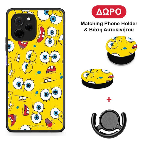 PopArt Sponge - Huawei Nova Y61 θήκη + Δώρο Phone Holder & Βάση Αυτοκινήτου