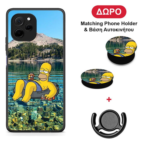 Summer Happiness - Huawei Nova Y61 θήκη + Δώρο Phone Holder & Βάση Αυτοκινήτου