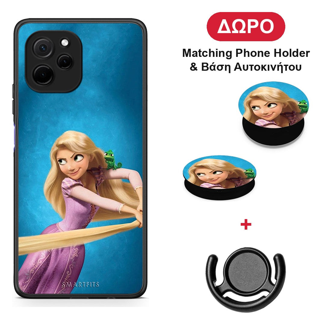 Tangled 2 - Huawei Nova Y61 θήκη + Δώρο Phone Holder & Βάση Αυτοκινήτου