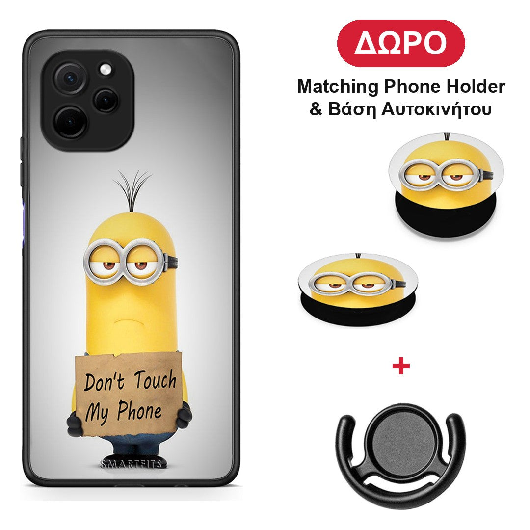 Text Minion - Huawei Nova Y61 θήκη + Δώρο Phone Holder & Βάση Αυτοκινήτου