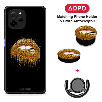 Valentine Golden - Huawei Nova Y61 θήκη + Δώρο Phone Holder & Βάση Αυτοκινήτου