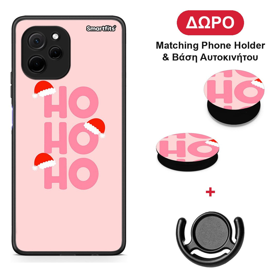 Xmas Ho Ho Ho - Huawei Nova Y61 θήκη + Δώρο Phone Holder & Βάση Αυτοκινήτου