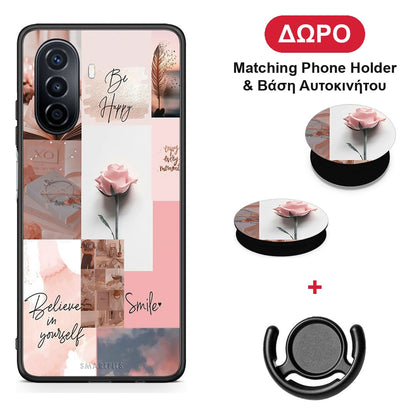 Aesthetic Collage - Huawei Nova Y70 / Y70 Plus θήκη + Δώρο Phone Holder & Βάση Αυτοκινήτου