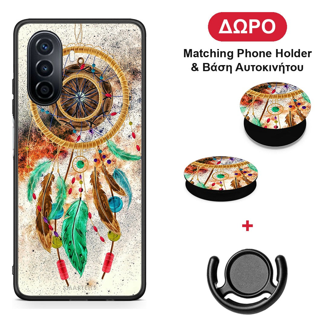 Boho DreamCatcher - Huawei Nova Y70 / Y70 Plus θήκη + Δώρο Phone Holder & Βάση Αυτοκινήτου