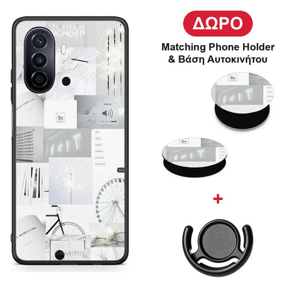 Collage Make Me Wonder - Huawei Nova Y70 / Y70 Plus θήκη + Δώρο Phone Holder & Βάση Αυτοκινήτου