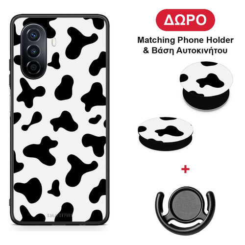 Cow Print - Huawei Nova Y70 / Y70 Plus θήκη + Δώρο Phone Holder & Βάση Αυτοκινήτου
