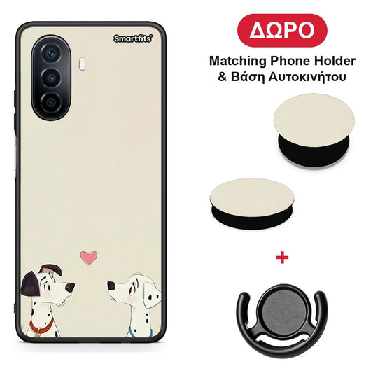 Dalmatians Love - Huawei Nova Y70 / Y70 Plus θήκη + Δώρο Phone Holder & Βάση Αυτοκινήτου