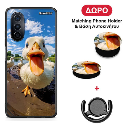 Duck Face - Huawei Nova Y70 / Y70 Plus θήκη + Δώρο Phone Holder & Βάση Αυτοκινήτου