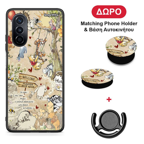 Happy Friends - Huawei Nova Y70 / Y70 Plus θήκη + Δώρο Phone Holder & Βάση Αυτοκινήτου