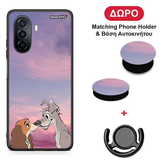 Lady And Tramp - Huawei Nova Y70 / Y70 Plus θήκη + Δώρο Phone Holder & Βάση Αυτοκινήτου