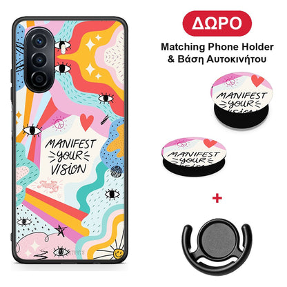 Manifest Your Vision - Huawei Nova Y70 / Y70 Plus θήκη + Δώρο Phone Holder & Βάση Αυτοκινήτου