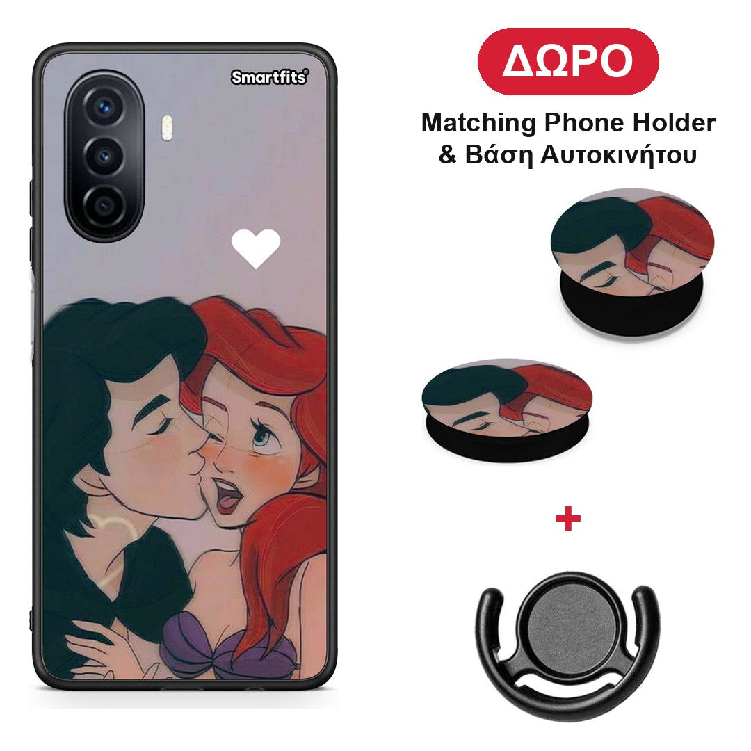 Mermaid Couple - Huawei Nova Y70 / Y70 Plus θήκη + Δώρο Phone Holder & Βάση Αυτοκινήτου
