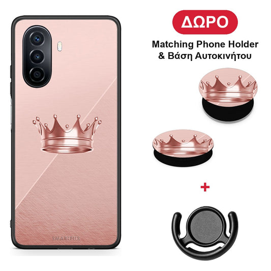 Minimal Crown - Huawei Nova Y70 / Y70 Plus θήκη + Δώρο Phone Holder & Βάση Αυτοκινήτου
