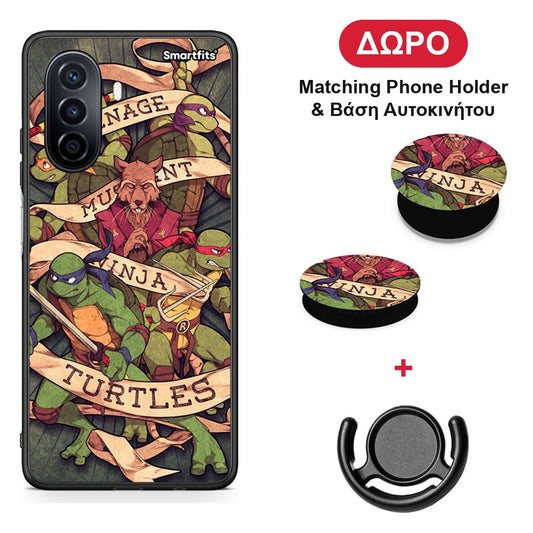Ninja Turtles - Huawei Nova Y70 / Y70 Plus θήκη + Δώρο Phone Holder & Βάση Αυτοκινήτου