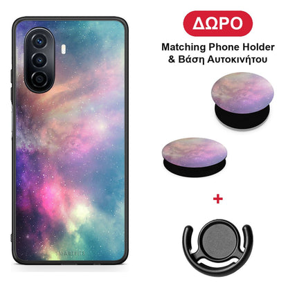 Galactic Rainbow - Huawei Nova Y70 / Y70 Plus θήκη + Δώρο Phone Holder & Βάση Αυτοκινήτου