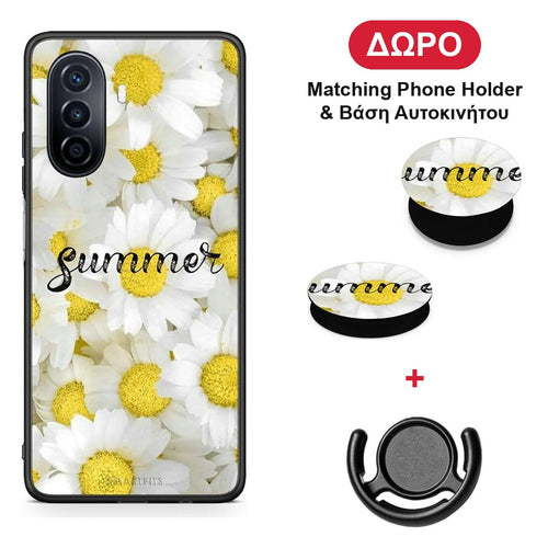 Summer Daisies - Huawei Nova Y70 / Y70 Plus θήκη + Δώρο Phone Holder & Βάση Αυτοκινήτου