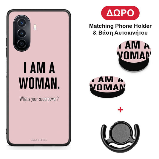 Superpower Woman - Huawei Nova Y70 / Y70 Plus θήκη + Δώρο Phone Holder & Βάση Αυτοκινήτου