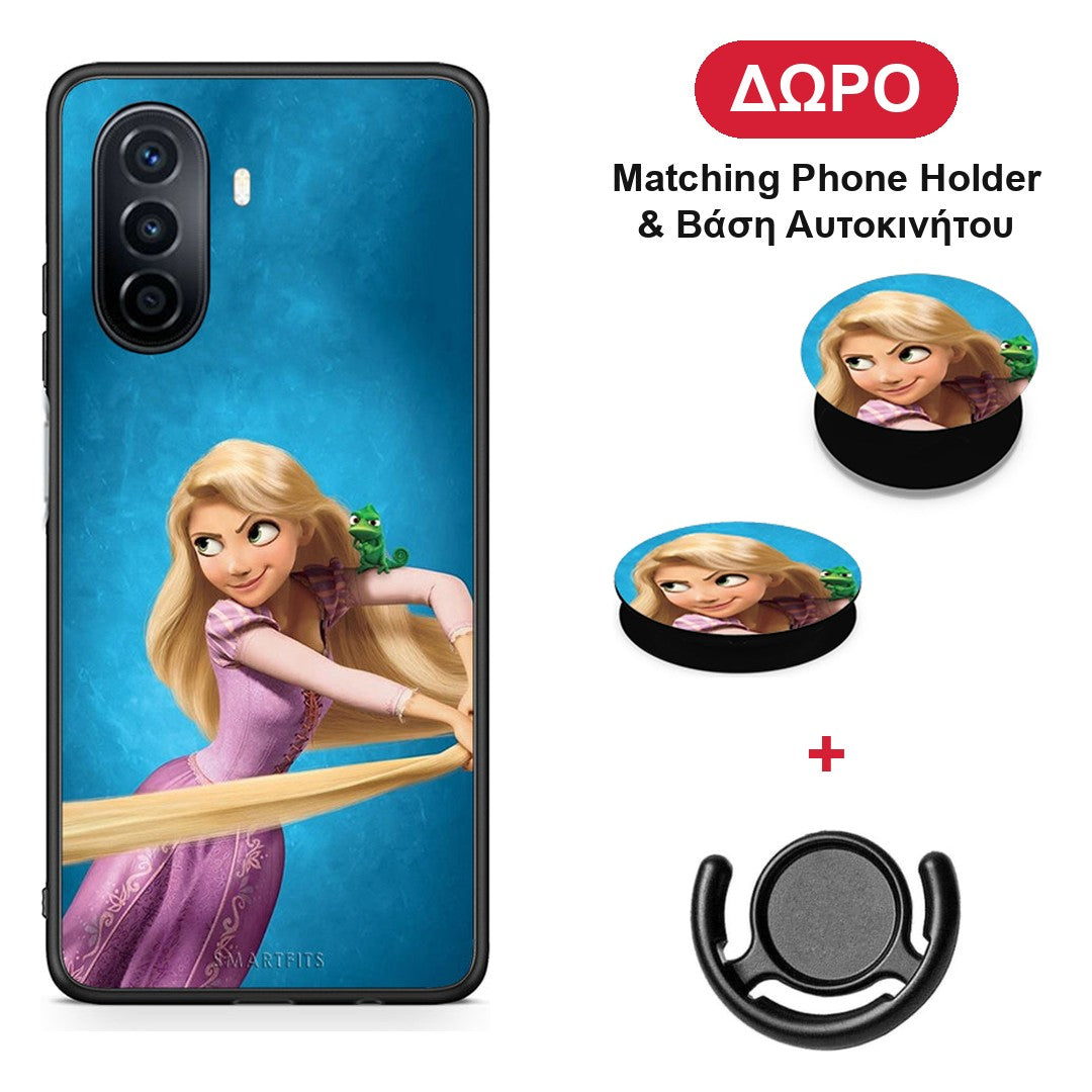 Tangled 2 - Huawei Nova Y70 / Y70 Plus θήκη + Δώρο Phone Holder & Βάση Αυτοκινήτου