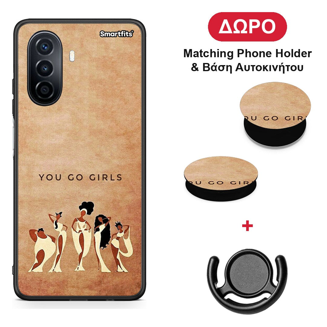 You Go Girl - Huawei Nova Y70 / Y70 Plus θήκη + Δώρο Phone Holder & Βάση Αυτοκινήτου
